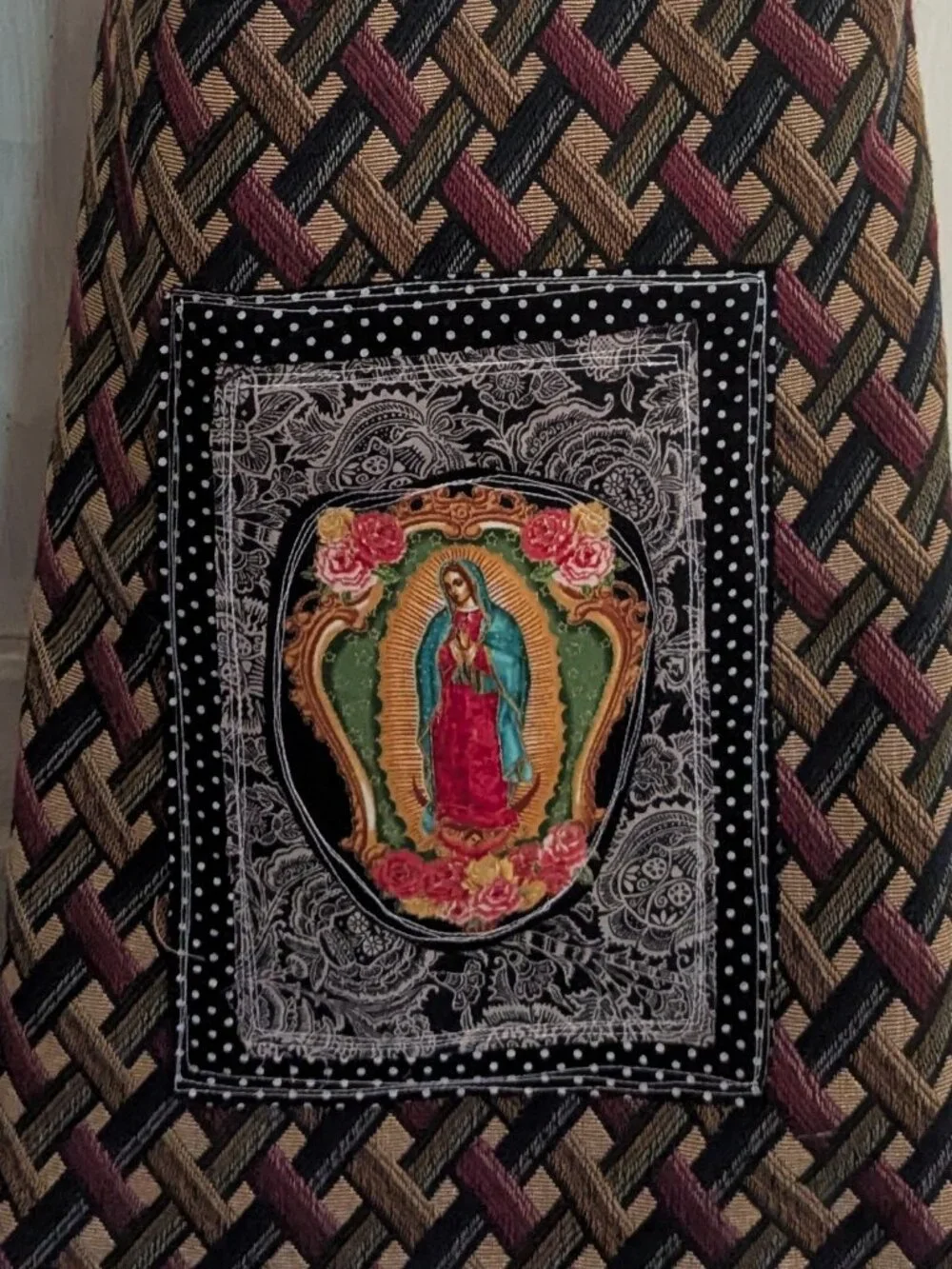Our Lady Of Guadalupe Tote Bag lined with cotton